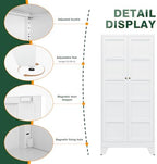 Letaya 71" H Metal Storage Cabinet with 2 Doors and 4 Shelves,Tall Kitchen Pantry Cabinets,Utility Pantry Organizers for Cupboard/Dining/Bathroom/Home Office/Garage (White, 71" H x 16" D x 32" W) - Image 4