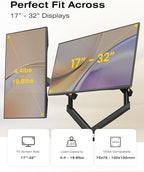 NB SmooVex™ Computer Monitor Mount, Monitor Stand fits up to 32 Inch, Mechanical Spring Monitor Arm, VESA 75/100 mm, Model-A5C - Image 3
