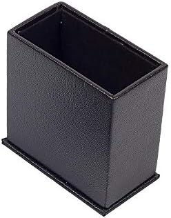 MOOGCO Leather Document Tray - Pen Holder - Note Paper Holder -3 Accessories-Desk Organizer - Office Desk Accessories - Desktop Storage - 3 PCS (BLACK) - Image 2