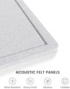 Fluxynara 35.4" x 23.6" Bulletin Board, Soft Gray - Image 3