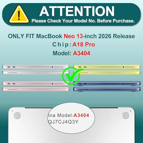 DONGKE Compatible with MacBook Neo 13 Inch Case 2026 A3404 A18 Pro chip & Touch ID, Plastic Hard Shell with Keyboard Cover, Screen Protector & Dust Plugs, Astronaut - Image 2