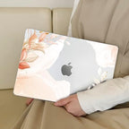 for New MacBook Air 13 inch Case 2026 M5 2025 M4 2024 M3 Chip– Aesthetic Lightweight Floral Design Clear Hard Shell 6-in-1 Bundle with TPU Keyboard Cover & 2X OTG Adapters, Abstract Flowers - Image 4