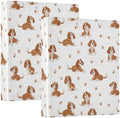 Cavalier King Charles Spaniel Dog Round Ring Binders 1.5 Inch 3 Ring Binder with Clipboard Holds 200 Sheets Office Home School by SHJI