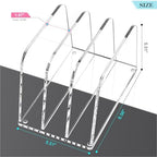 HeZone Desk File Organizer,3-Section Vertical File Folder Holder,Clear - Image 2