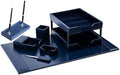 Dacasso Navy Blue Bonded Leather 9-Piece Desk Set (D5009) by Dacasso