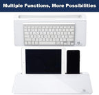 TSJ OFFICE Small Desktop Whiteboard -Glass Dry Erase Board Computer Keyboard Stand White Board Surface Pad with Drawer, Desk Organizers with Accessories for Office, Home, School Supplies - White - Image 5