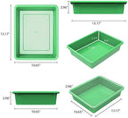 Storex Letter Size Flat Storage Tray – Organizer Bin for Classroom, Office and Home, Green, 5-Pack (62520A05C) - Image 6