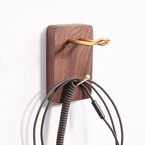 Headphone Stand Headphone Hanger Holder Wall Mount Headset Hook Under Desk Creative Headset Stand Wall-Mounted Solid Wood Frame Metal Hook Headset Stand - Image 4
