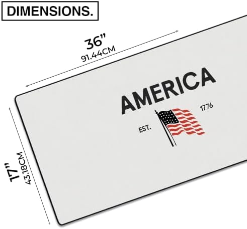 MPCO. America 1776 Gaming Desk Pad, 36" x 17" Duraglyde Fabric Desk Mat - Image 2