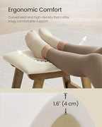 SONGMICS Foot Stool Ottoman, Padded Foot Rest Under Desk, Solid Wood Frame - Image 4