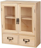 Narrow Vintage Pine Apothecary Cabinet 2 Door 2 Drawer Burlywood by RZGZKLSH%E2%80%93HomePerfected