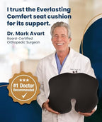 Everlasting Comfort Car Seat Cushion for Driving - Orthopedic Car Cushion for Office, Travel, Gaming Chair Memory Foam Driver Booster for Short People, Non-Slip, Washable Cover, Back & Sciatica Relief - Image 7