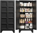Yizosh Metal Storage Cabinet with 2 Doors and 4 Adjustable Shelves by Yizosh