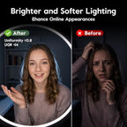 Zoom Lighting for Computer, 8 inch Ring Light with Stand for Desk - Image 4