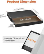 PUTORSEN Under Desk Storage Drawer 14.8" Wide - Smooth Slide Out Organizer for Standing Desk & Home Office, Max Load 17.6 lbs, Quiet Glide, Black - Image 3