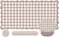 Brown Gingham Scalloped Desk Mat Set, Mouse Pad with Gel Wrist Rest,Ergonomic Keyboard Wrist Support for Women Non-Slip Desk Pad Home Office Decor by Unknown