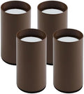 Round Steel Riser, 4.1-4.8 Inch Height, Fits 2.25 Inch Leg, 4Pcs Brown by LCLICTOP