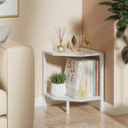 Creso hom Corner Shelf Stand, 2 Tier Industrial Corner Bookshelf - Image 2