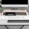 Anji Mountain Monitor Stand for Desk - Desktop Organizer & Laptop Riser, Ergonomic Monitor Riser, Space-Saving, Durable, Easy Assembly & Ideal for Home & Office, White Wash, Classic by AnjiMountain