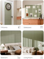 Bumusty 48"x 36" Large Felt Bulletin Board Tiles, Sage - Image 6