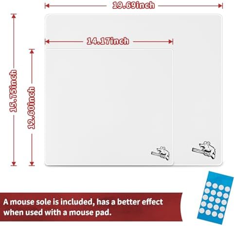 Glass Gaming Mouse Pad, 400mm x 500mm, FPS Game, Special Tempered Glass, Durable, 3mm Thick, Accurately and Quickly Target Your Opponents (400mm x 500mm, White) - Image 6