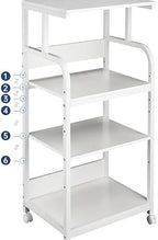 Fannova 4 Tier White Printer Shredder Stand with Storage for Home Office - Image 7