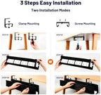 Under Desk Cable Management Tray 28" No Drill Cord Organizer 70lbs Metal - Image 5