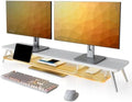 Fenge Dual Monitor Stand Riser with Phone & Tablet Slot, White by Fenge