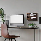 RattanView 3 Wall Wood File Organizer, Rustic Wood Holder - Image 6