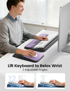 Vaydeer Keyboard Stand and Mouse Pad Set with Wrist Rest and Storage - Image 4
