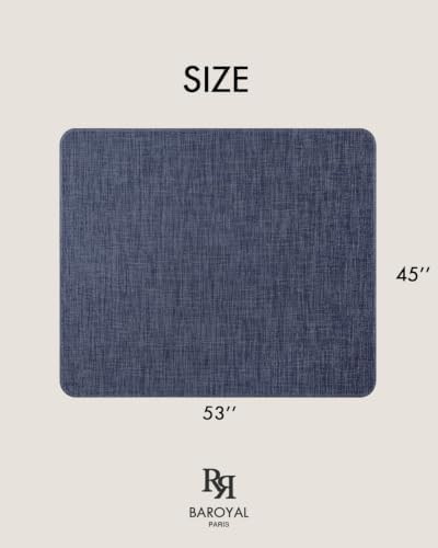 BARoyal Office Chair Mat for Hardwood Floor Under Desk Computer Rolling Chair Mat for Wood/Tile Floor Heavy Duty PVC Plastic Hard Floor Protector 45" x 53"(Oasis Blue) - Image 6