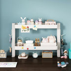 Clamp-On Desk Shelf Organizer, 2-Tier Metal Side Desktop Shelves - Image 4