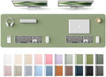 YSAGi Leather Desk Protector, Office Mat, Large Mouse Mat, Non-Slip PU Leather Blotter, Laptop Desk Mat, Waterproof Writing Pad for Office and Home(Bamboo Green, 63" x 17.2") by YSAGi