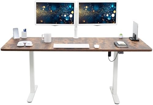 VIVO Rustic Vintage Brown 71 x 30 in Standing Desk, DESK-KIT-0W7N by VIVO