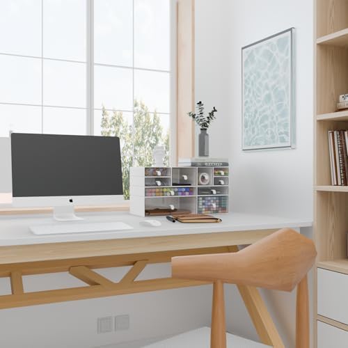 White & Clear 10-Drawer Stackable Desk Organizer Storage Set - Image 2