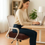 6" Extra Thick Memory Foam Office Chair Cushion – 2-Layer Booster Seat for Back & Tailbone Pain Relief, 18 x 16 x 6in Non-Slip Cushion with Carry Handle for Wheelchair, Car, and Airplane - Image 2