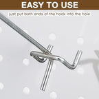 Shimeyao 100 Pcs Peg Board Hooks Stainless Steel Pegs,12 Inch,Silver - Image 2