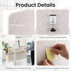 Felt Desk Divider, Clamp-On Privacy Panel, 24 x 48 Inch, Oatmeal - Image 3