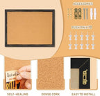 DOLLAR BOSS Cork Board, 48" X 36" Rustic Framed Bulletin Board, Black - Image 2