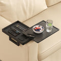 Wealone Black Couch Arm Tray, Sofa Arm Table with TV Tray & Storage Box by Wealone