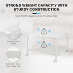 EMERIT Printer Stand,19.5''x19.5''x12.8'' 2 Tier Large Printer Laser Table Heavy Duty Rolling Printer Cart with Wheels for Home Office -100 LBS Each Tier - Image 3