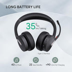Yealink BH70 with Stand, Wireless Teams Headset with AI Mic Flip-to-Mute - Image 3