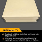 Golden State Art, Archival Storage Box, Tan-11x17x3 Inch, Pack of 2 - Image 3