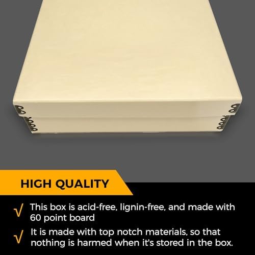 Golden State Art, Archival Storage Box, Tan-11x17x3 Inch, Pack of 2 - Image 3