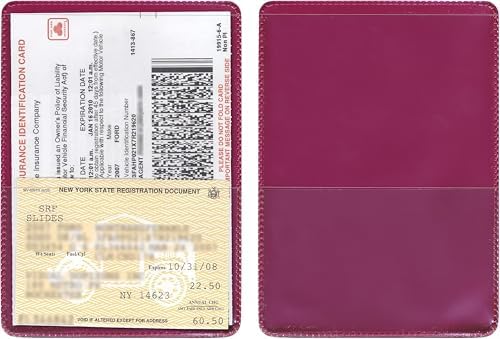 StoreSMART® - Maroon-Back Auto Insurance & ID Card Holders - 20 Pack - RFS20-MM20 by StoreSMART
