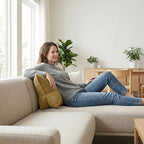 Pat. Pend. Corduroy Lumbar Support Back Pillow for Reading & Lounging, Ergonomic Triangle Cushion for Sofa, Armchair & Bed Sitting, Removable Washable Cover, Mustard Yellow - Image 5