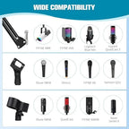 BILIONE Mic Stand Floor Boom Arm for Studio, Podcast, Recording, Streaming - Image 5