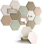Fluxynara 12-Pack Hexagon Felt Bulletin Board Tiles, Linen Dusk-1 by FLUXYNARA