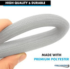 Kable Kontrol Braided Cable Sleeve Split Wrap 1/4" 50 Ft - Platinum Gray - Image 4