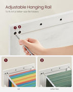 VASAGLE File Cabinet with 2 File Drawers, Printer Stand, Fit A4 Letter Size - Image 6